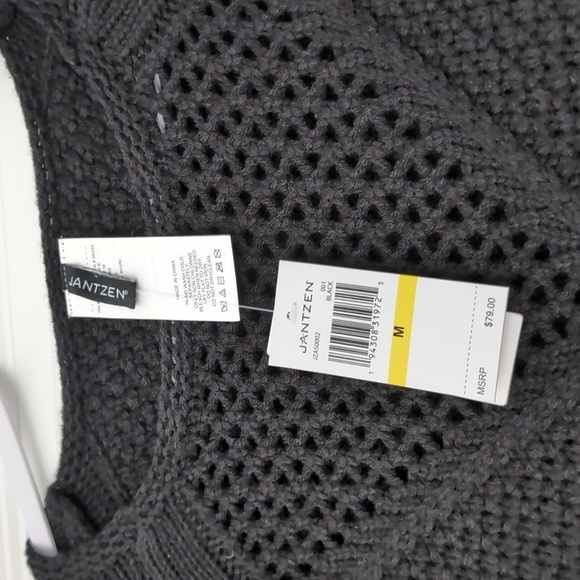 NWT Jantzen Boat Neck Crochet Sweater - Picture 8 of 8